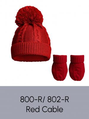 Soft Touch Zero EH800 5023797313370 STEH800-R Red  "Zero" Cable Hat (NB-12 months)
