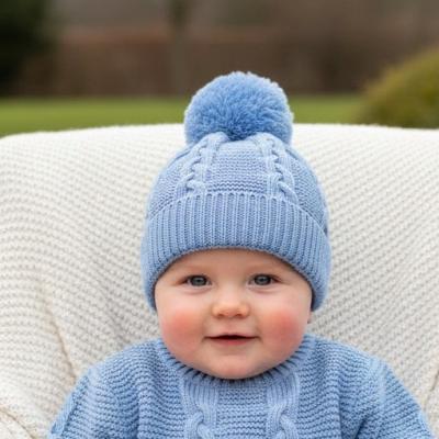 STEH802B Blue "Zero" Cable Hat (12-24 months)