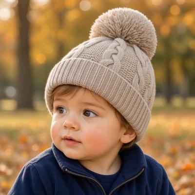 STEH802-Bi Biscuit "Zero" Cable Hat (12-24 months)