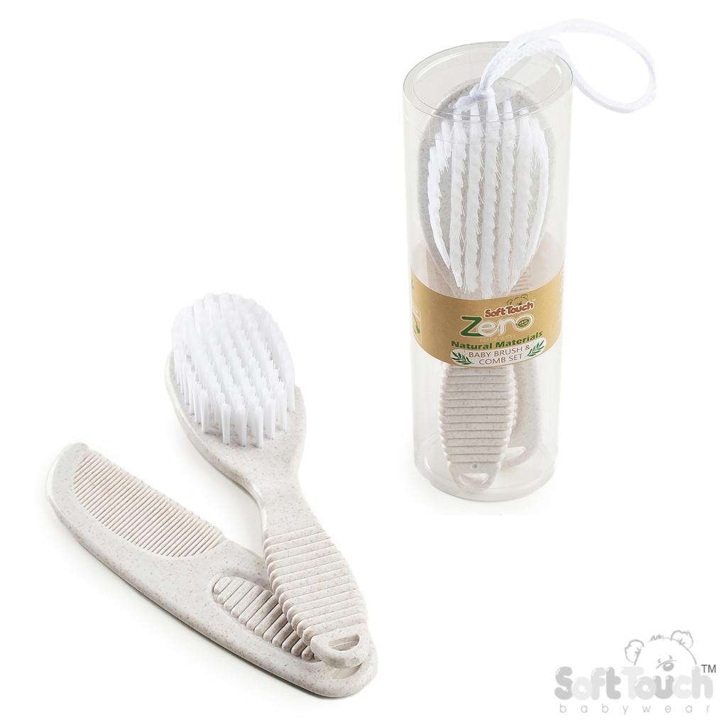 Soft Touch Zero 4EP606-IV 5023797503788 STEP606-IV Ivory Deluxe Wheat Fibre Brush & Comb set
