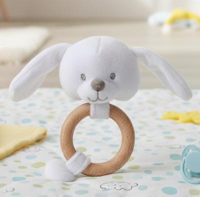 STERT62-W White Eco Bunny Ring Rattle