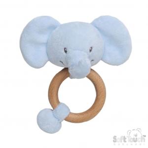 STERT66-B Sky Eco Elephant Ring Rattle