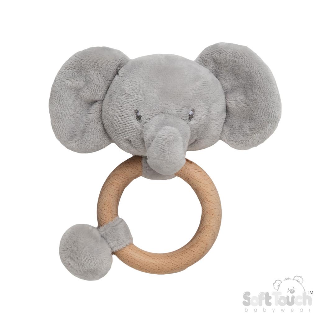 Soft Touch Zero 4ERT66-G 5023797611698 STERT66-G Grey Eco Elephant Ring Rattle