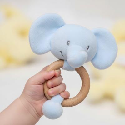 STERT66B Sky Eco Elephant Ring Rattle