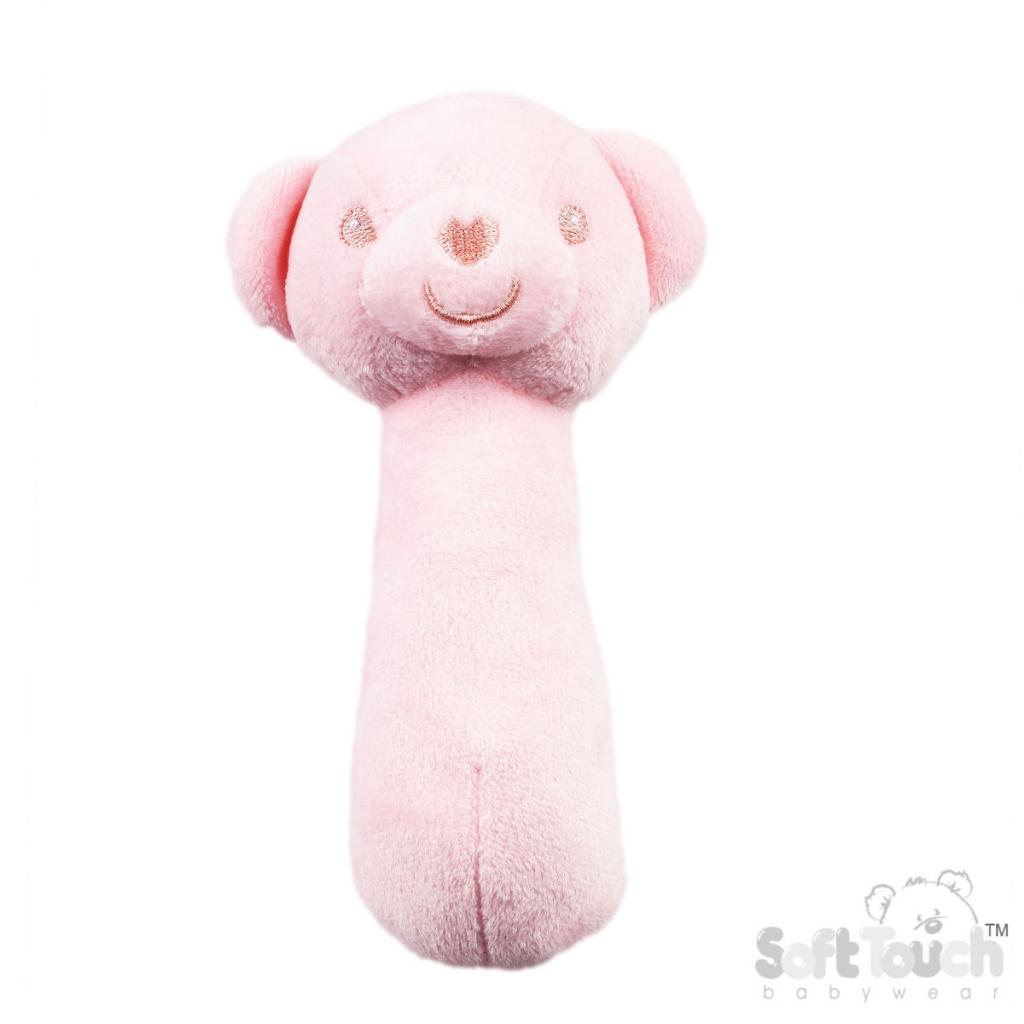 Soft Touch Zero 4ESQ60-P 5023797611544 STESQ60-P Pink Recycled  Squeaky Stick Teddy