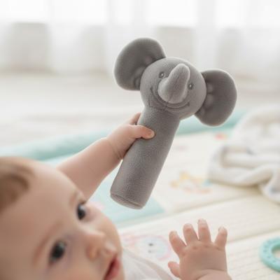 STESQ66G Grey Elephant squeaky toy