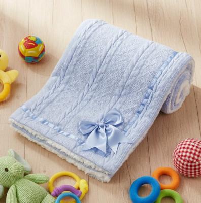 STFBP202B Sky Chevron knit wrap (SINGLE)