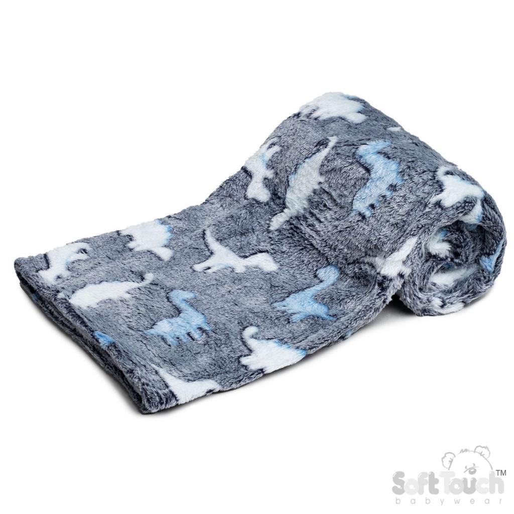 Soft Touch  5023797314094 STFBP238-B Blue Dinosaur Coral Wrap