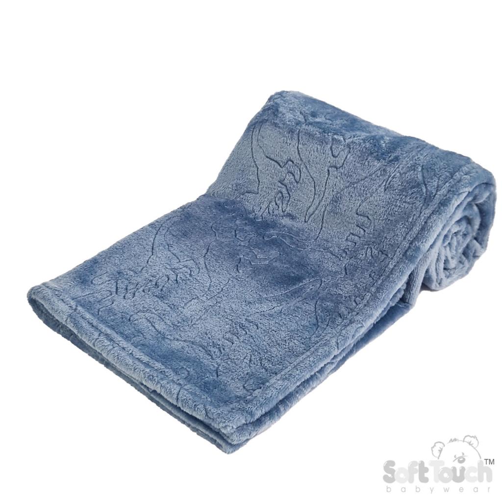 Soft Touch 4FBP300 * STFBP300-BP-DB Dusky Blue "Dinosaurs" embossed wrap