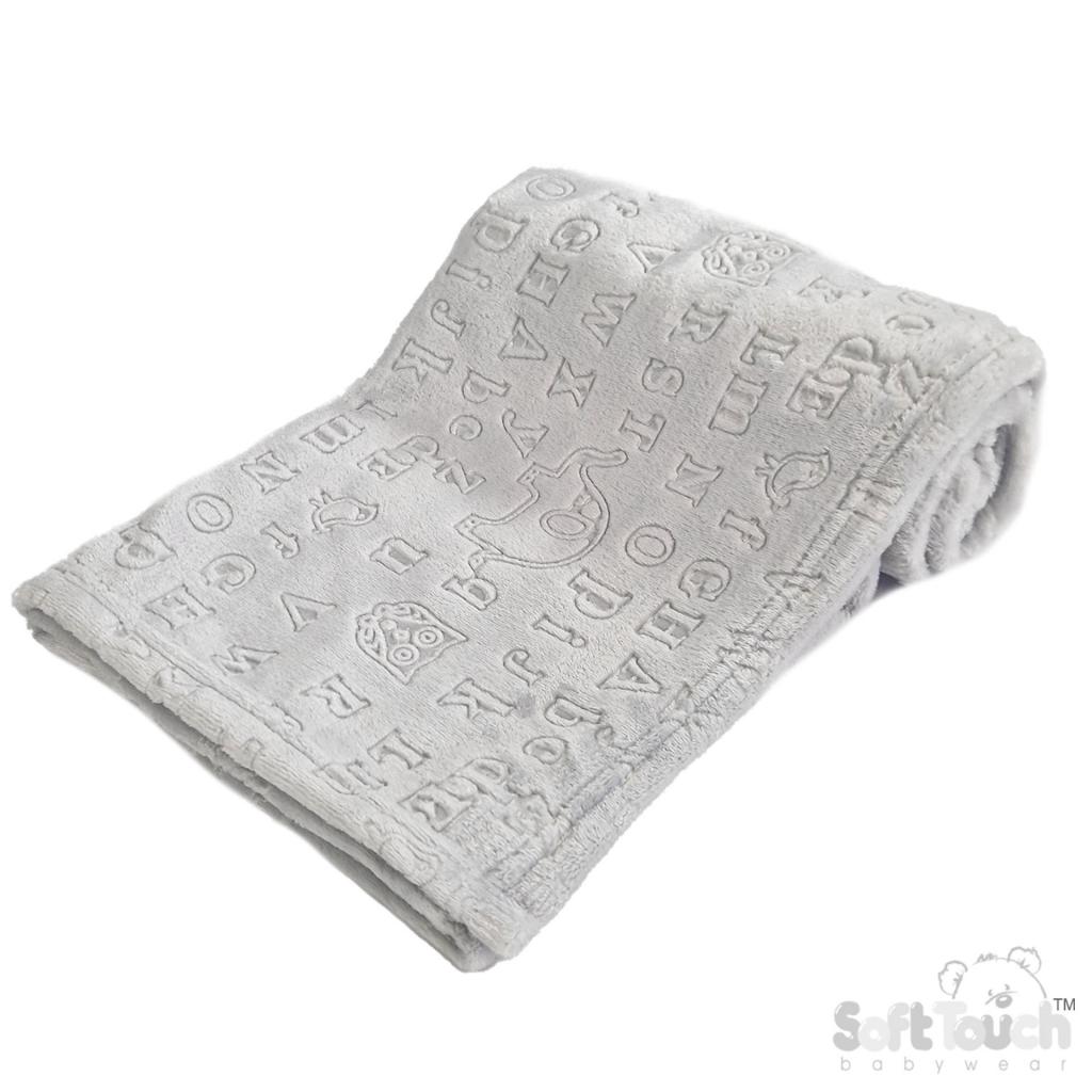 Soft Touch 4FBP300 * STFBP300-BP-G Grey "Alphabet" embossed wrap