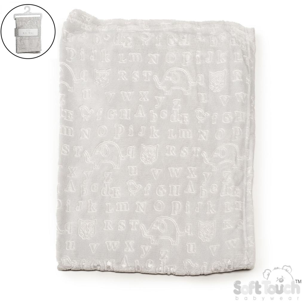 Soft Touch 4FBP300 50237973144513 STFBP301-G Grey  "Alphabet" embossed wrap