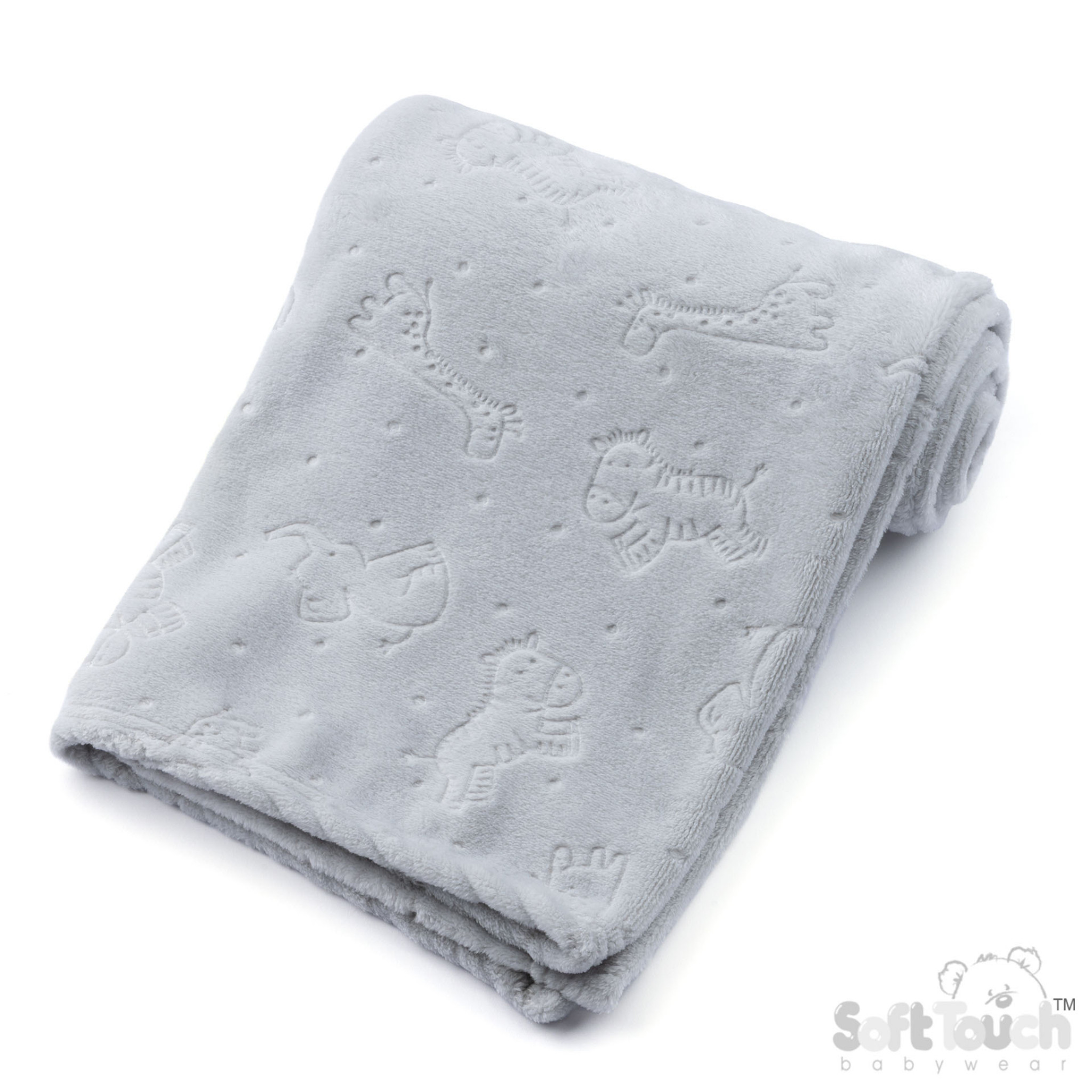 Soft Touch 4FBP305 5023797314537 STFBP305-Gr Grey "Animals" Embossed Wrap