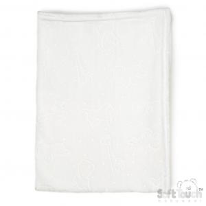 Soft Touch 4FBP305 5023797314568 STFBP305-W White "Animals" embossed wrap