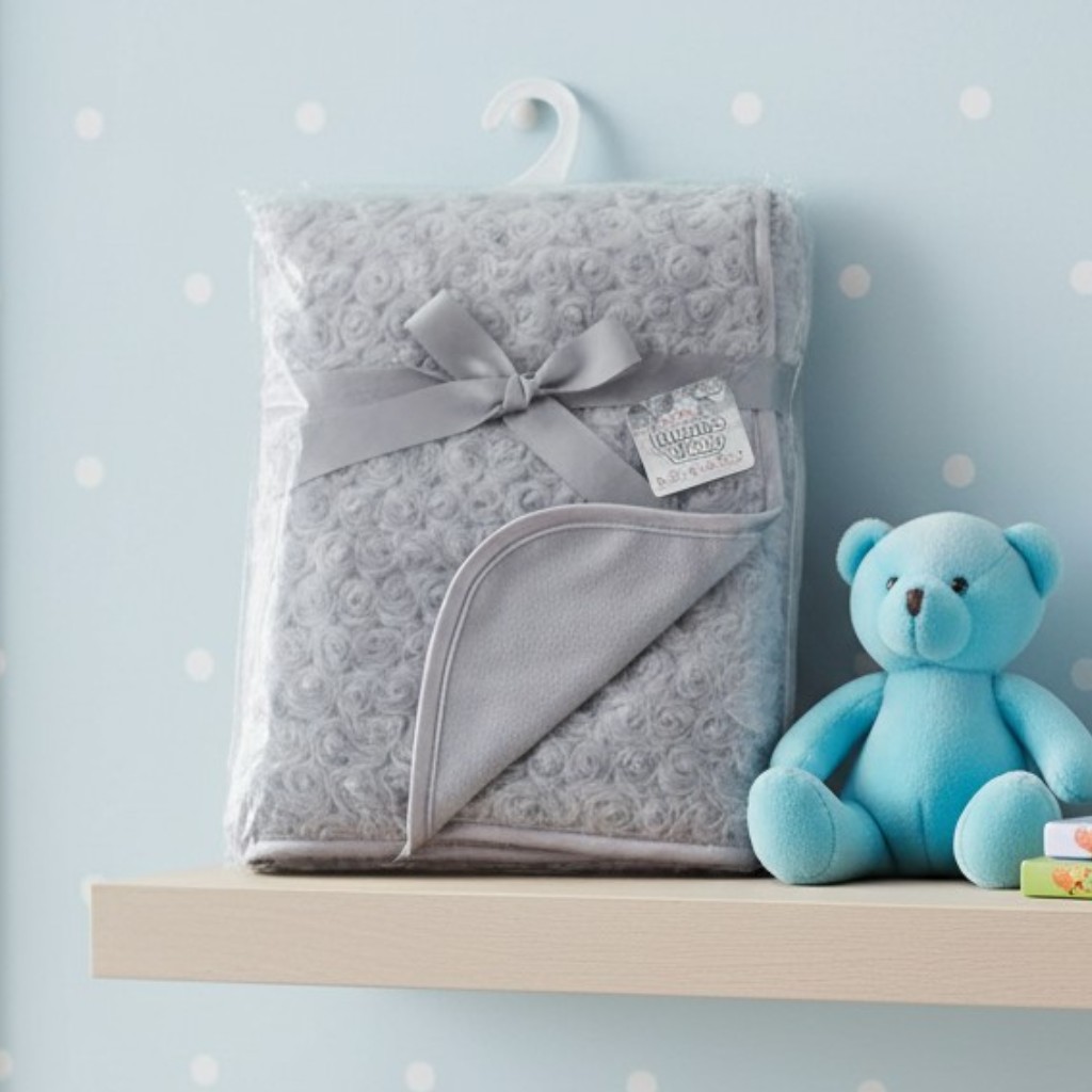 Soft Touch FBP66-G 5023797304286 STFBP66-G Grey Rosebud Wrap with Hanger