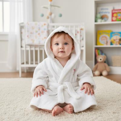 STFBR22-W White Infant Coral Fleece Robe (Choose 0-24)