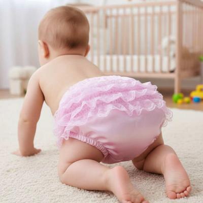 STFP05-S-P  Pink Satin Frilly Pant 