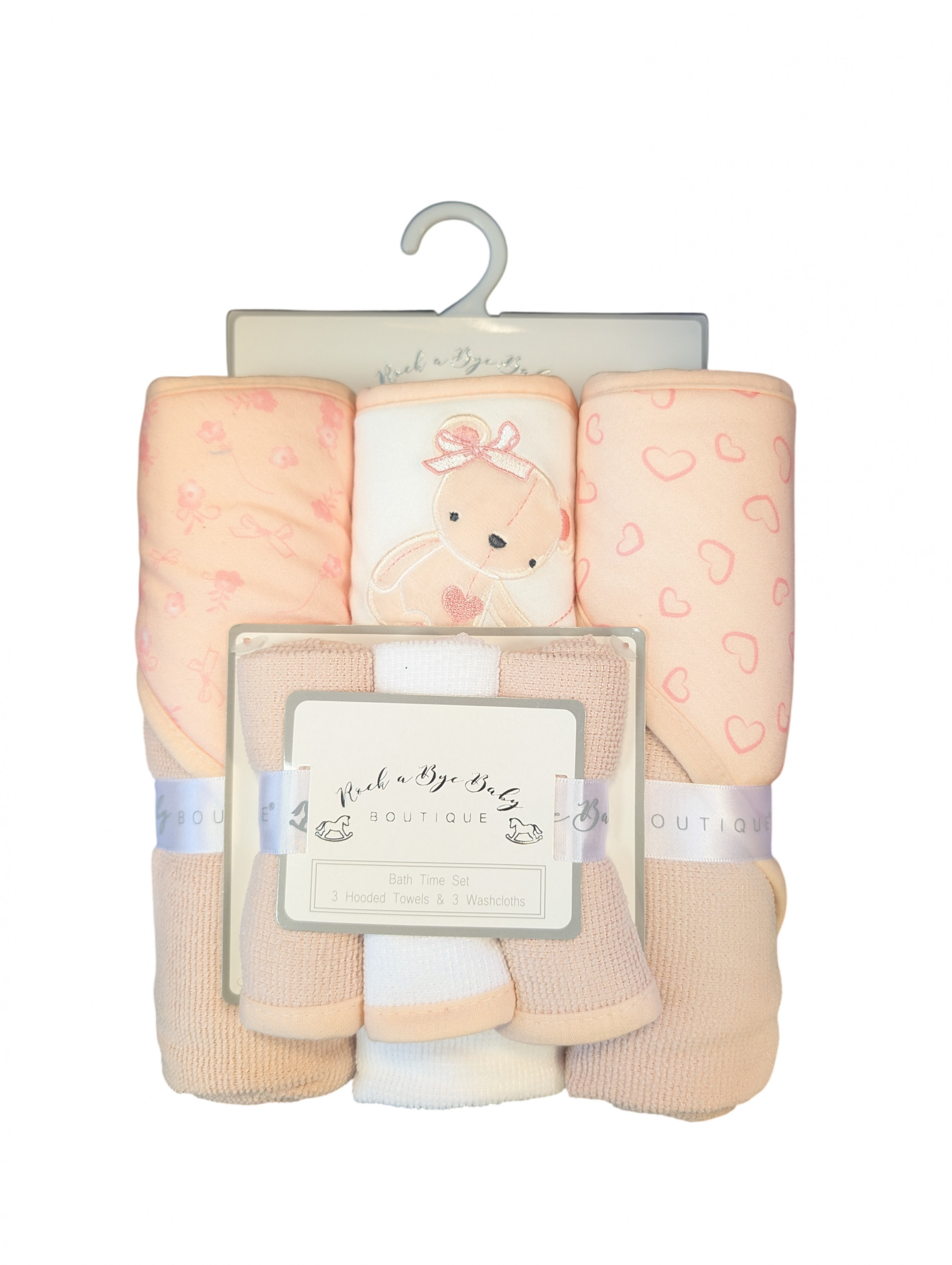 Snuggle Tots G11736 * STG11736p Hooded Towel and Wash Cloth Set "Teddy"