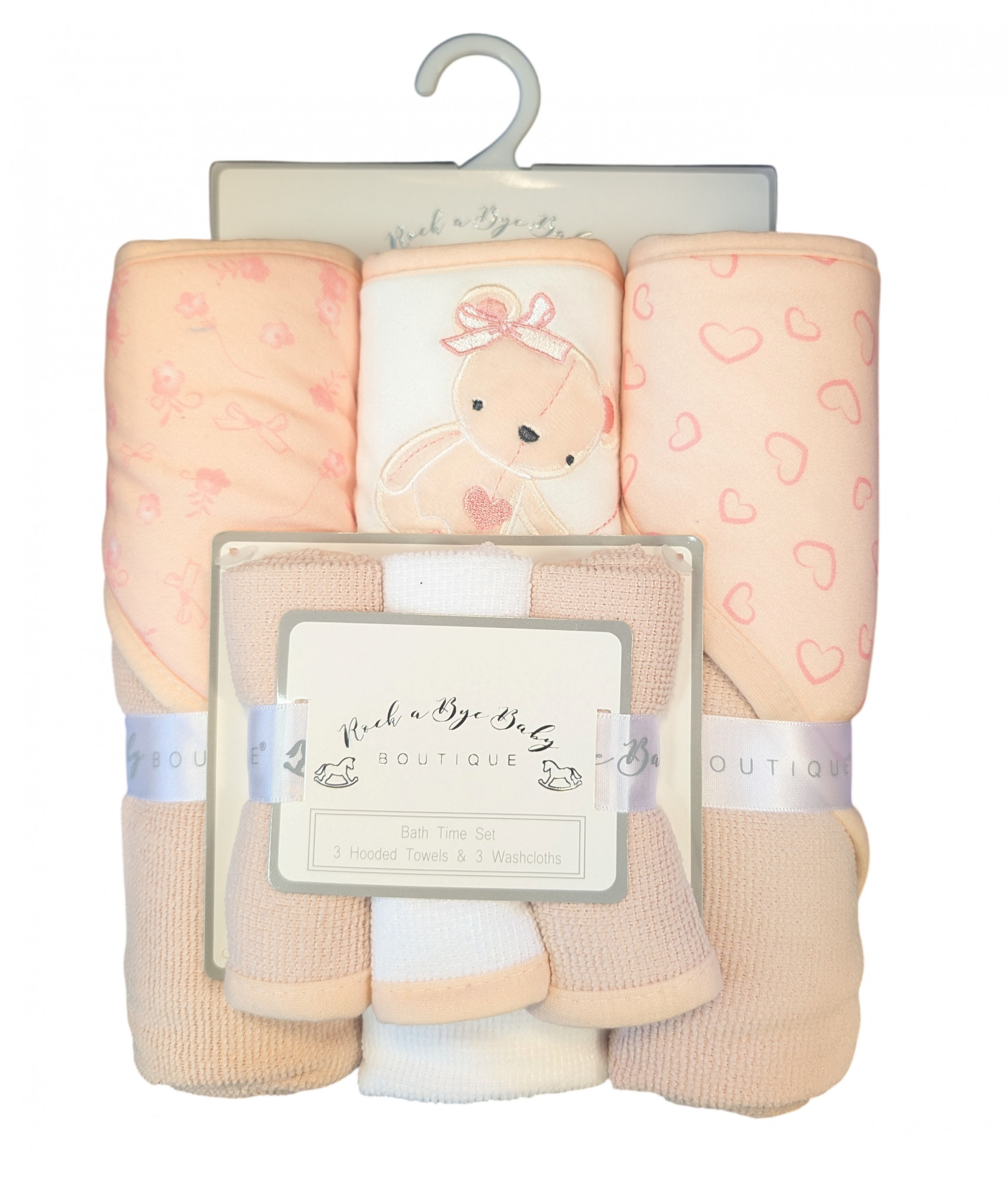 Snuggle Tots G11736 * STG11736 Hooded Towel and Wash Cloth Set "Teddy"
