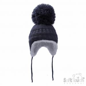 Soft Touch 4H644-SM 5023797310348 STH644-S Hat with large Pom-Pom (Newborn - 12 months)