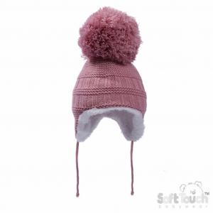 Soft Touch 4H644-SM 5023797310348 STH644-S Hat with large Pom-Pom (Newborn - 12 months)