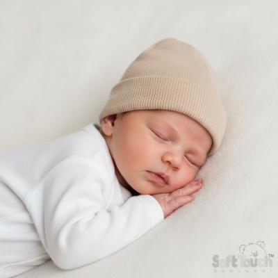 STH702-Bi Brushed Beanie Hat Biscuit (Newborn-12 months)