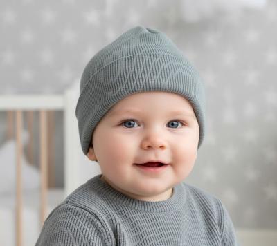 STH704-C-SG Sage Green Cotton Beanie Hat (Newborn-12 months)