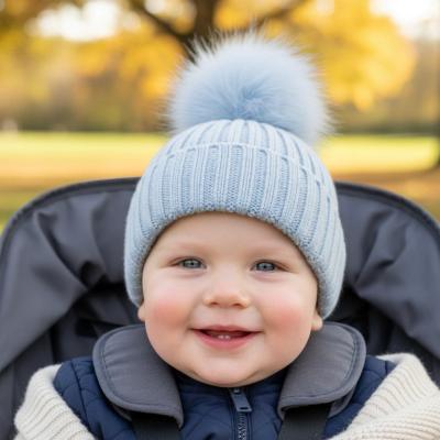 STH712-BB Blue Elegance Ribbed Hat with Glitter (Nb- 12 months)