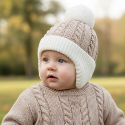 STH714-CO  Coffee Cable knit hat 