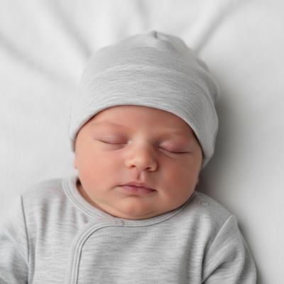 STH9-G-BP Bulk Pack Infants Hats Grey (Newborn - 3 months)