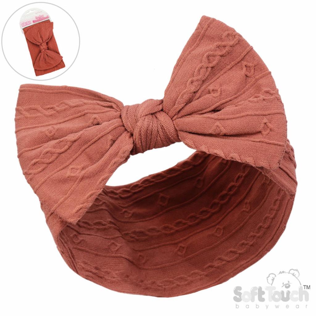 Soft Touch HB112-DP 5023797312861 STHB112-DP Dusky Pink Cable Headband with Bow