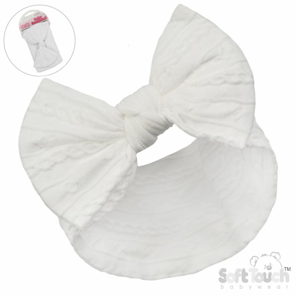 Soft Touch HB112-W 5023797312816 STHB112-W White Cable Headband with Bow