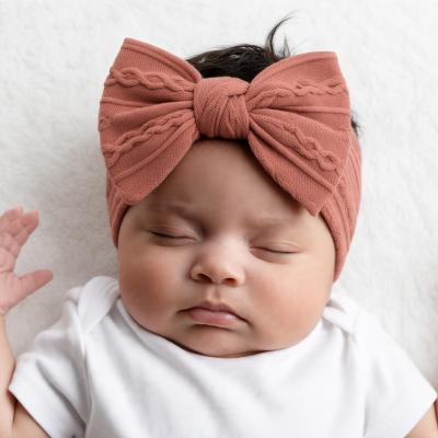 STHB112-DP Dusky Pink Cable Headband with Bow