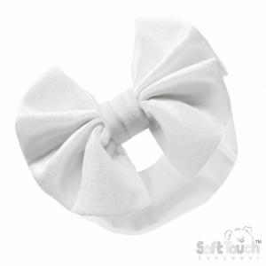 Soft Touch HB114-W 5023797312915 STHB114-W White  Velour Headband with Bow