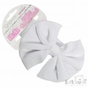 Soft Touch HB114-W 5023797312915 STHB114-W White  Velour Headband with Bow