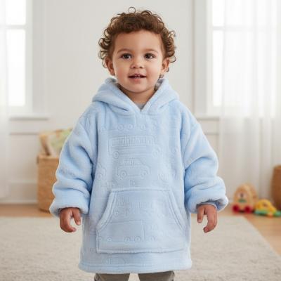 STHD305-B-6-24 Sky Vehicle Embossed Hoodies (6-24 months)