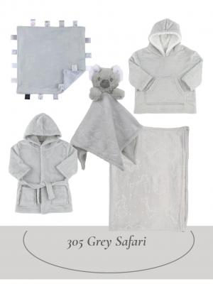 Soft Touch 4HD305-G-6-24 5023797318627 STHD305-G-6-24 Grey Animal Embossed Hoodies (6-24 months)