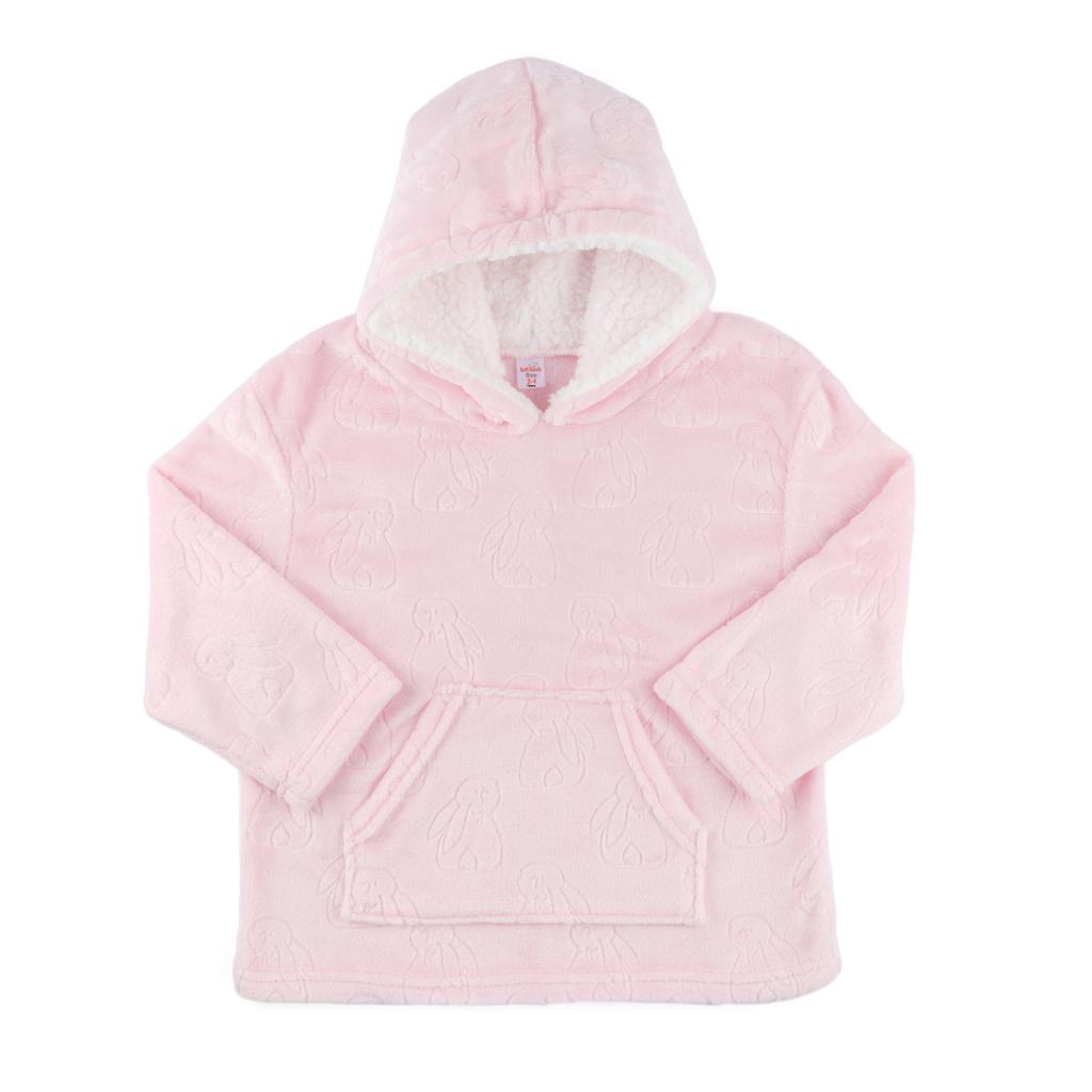 Soft Touch 4HD305-P-6-24 5023797318634 STHD305-P-6-24 Pink Bunny Embossed Hoodies (6-24 months)