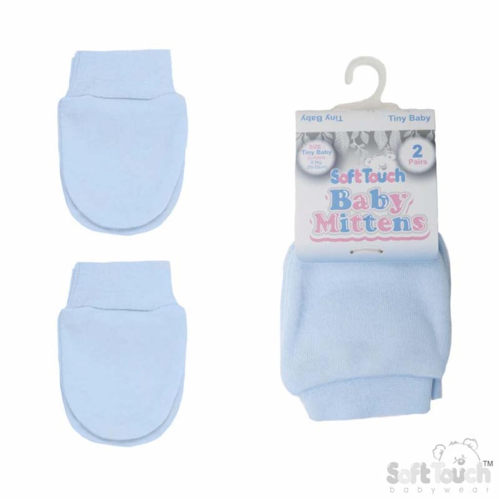Soft Touch 2PRP117-B 5023797306976 STLBW_PRP117-B Pair of Low birth weight Scratch Mitt