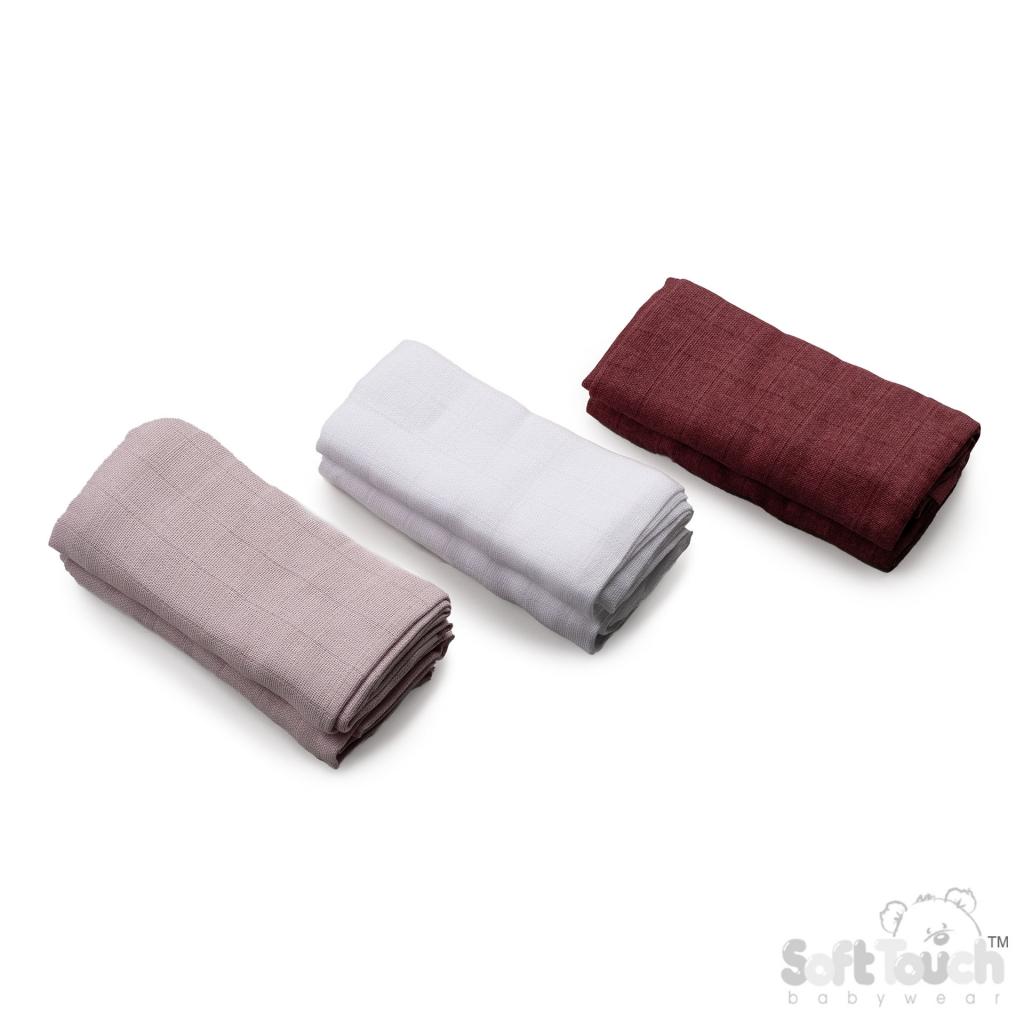 Soft Touch 4MS11 15023797313285 STMS11-G Pinks Six pack of muslins