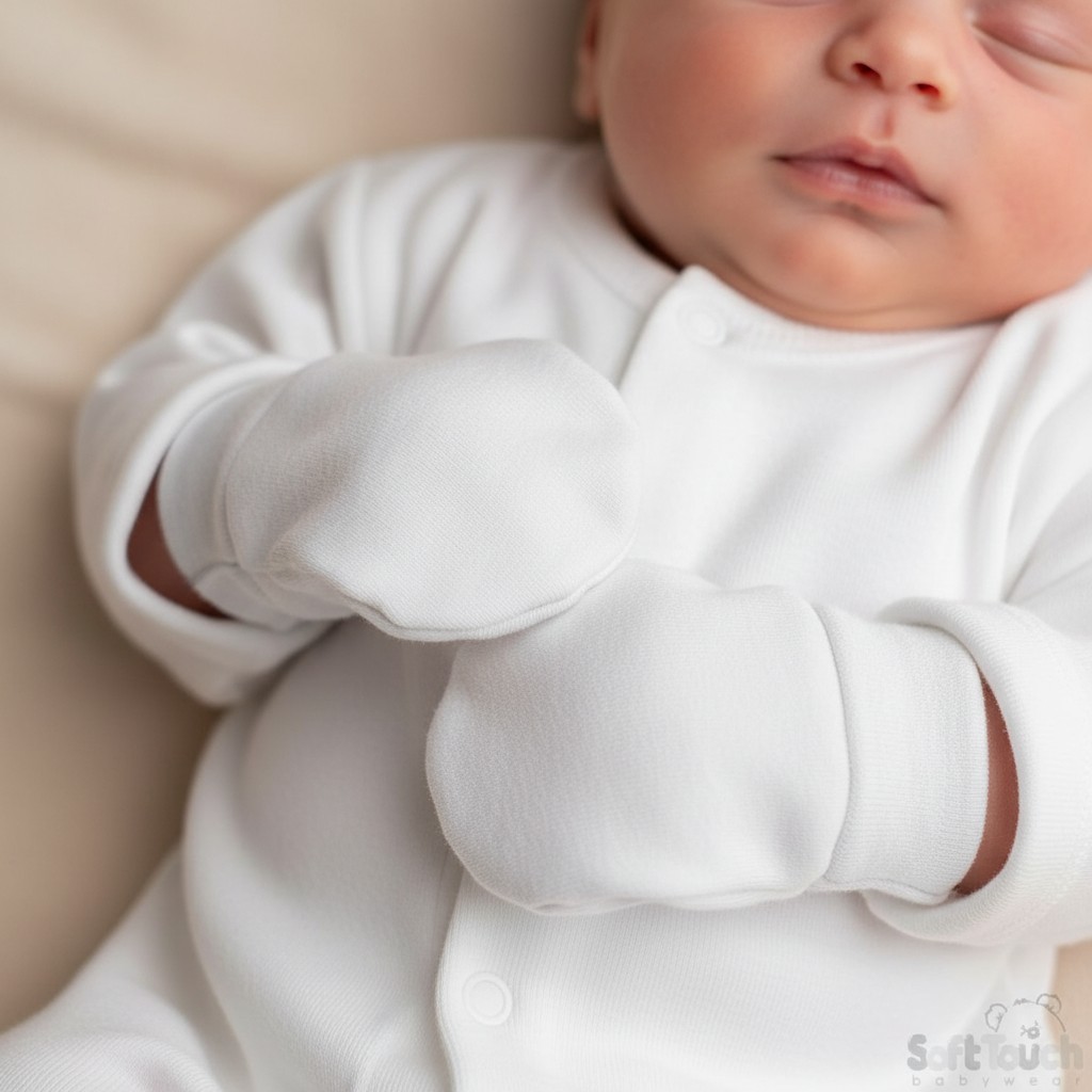 Soft Touch 2P110-W-BP N/A STP110-W-BP White Bulk Scratch Mitts