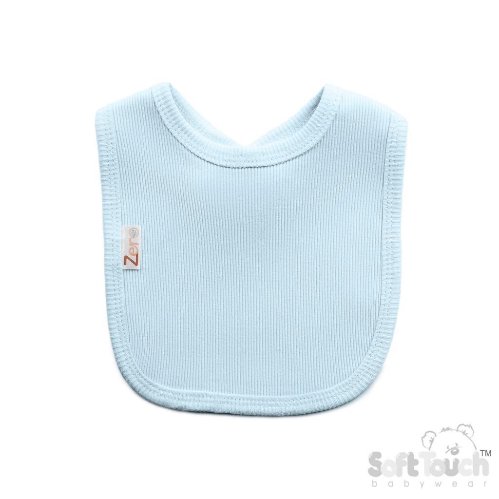 Soft Touch Zero 2P3617-BP * STP4500-Bl  Blue  Ribbed Velcro Bib