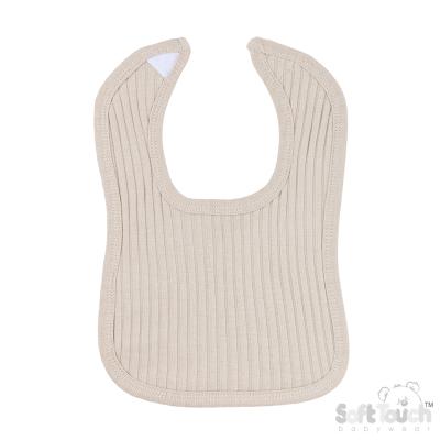 STP4600-Bi Biscuit Ribbed Velcro Bib