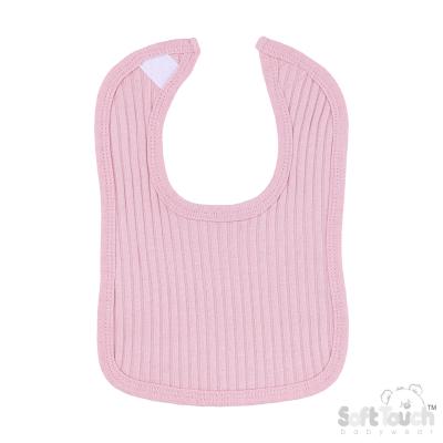 STP4600-DP Dusky Pink Ribbed Velcro Bib