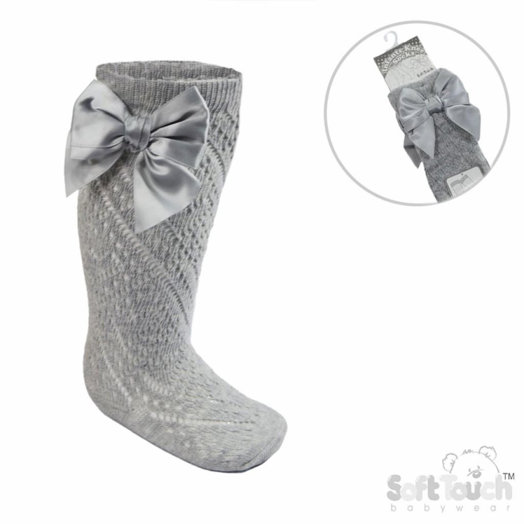 Soft Touch  5023797404252 STPS16-G Pelerine Knee length sock with bow(2-6 years)