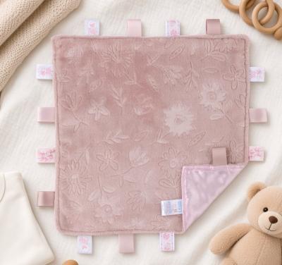 STRC305-DP Dusky Pink Floral Embossed Taggie Comforter