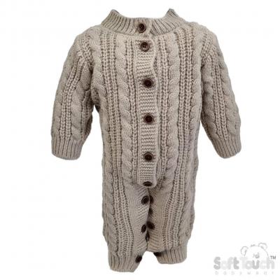 Soft Touch 4RM16-BI 5023797315541 STRM16-BiS Biscuit Cable Romper (0-12 months)