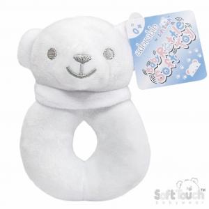 Soft Touch 4RT21 5023797303999 STRT21-Wh Bear Rattle Toy