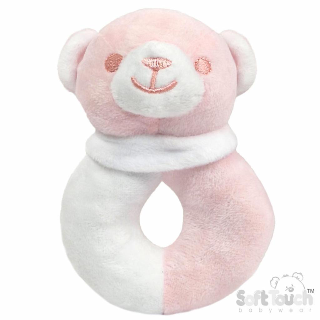 Soft Touch 4RT21 5023797303999 STRT21-P Bear Rattle Toy