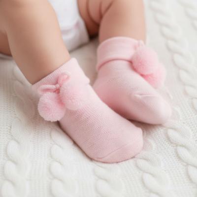 STS10-P-A Diamond Pink Pom pom Socks (0-6)