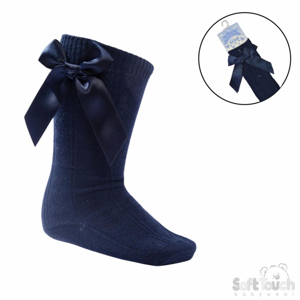 Soft Touch 4S141-N 5023797405587 STS141-N Adorable Heart Knee Socks with Bow (0-24 months)